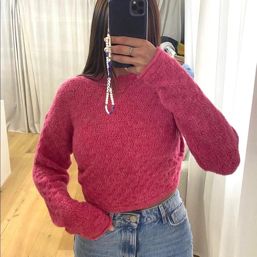 ZARA BLOGGER FAVORITE OPEN BACK KNIT SWEATER - Picture 3 of 13